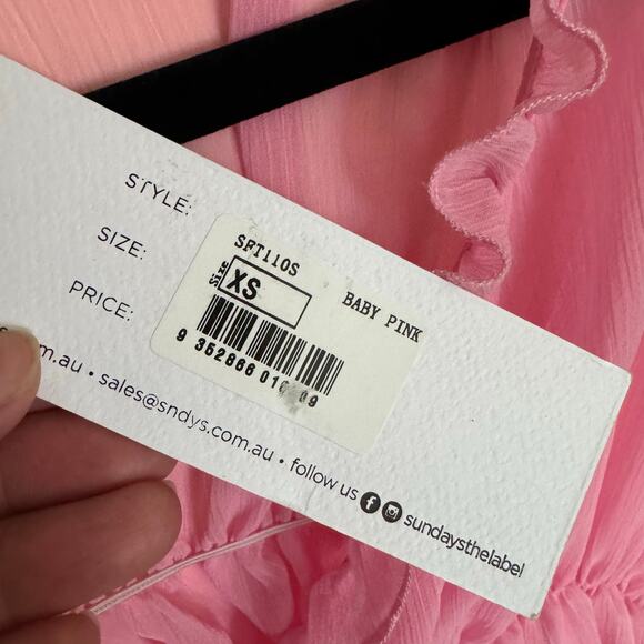 SNDYS x REVOLVE BALI Top in Baby Pink Size 2 NWT - Picture 8 of 9